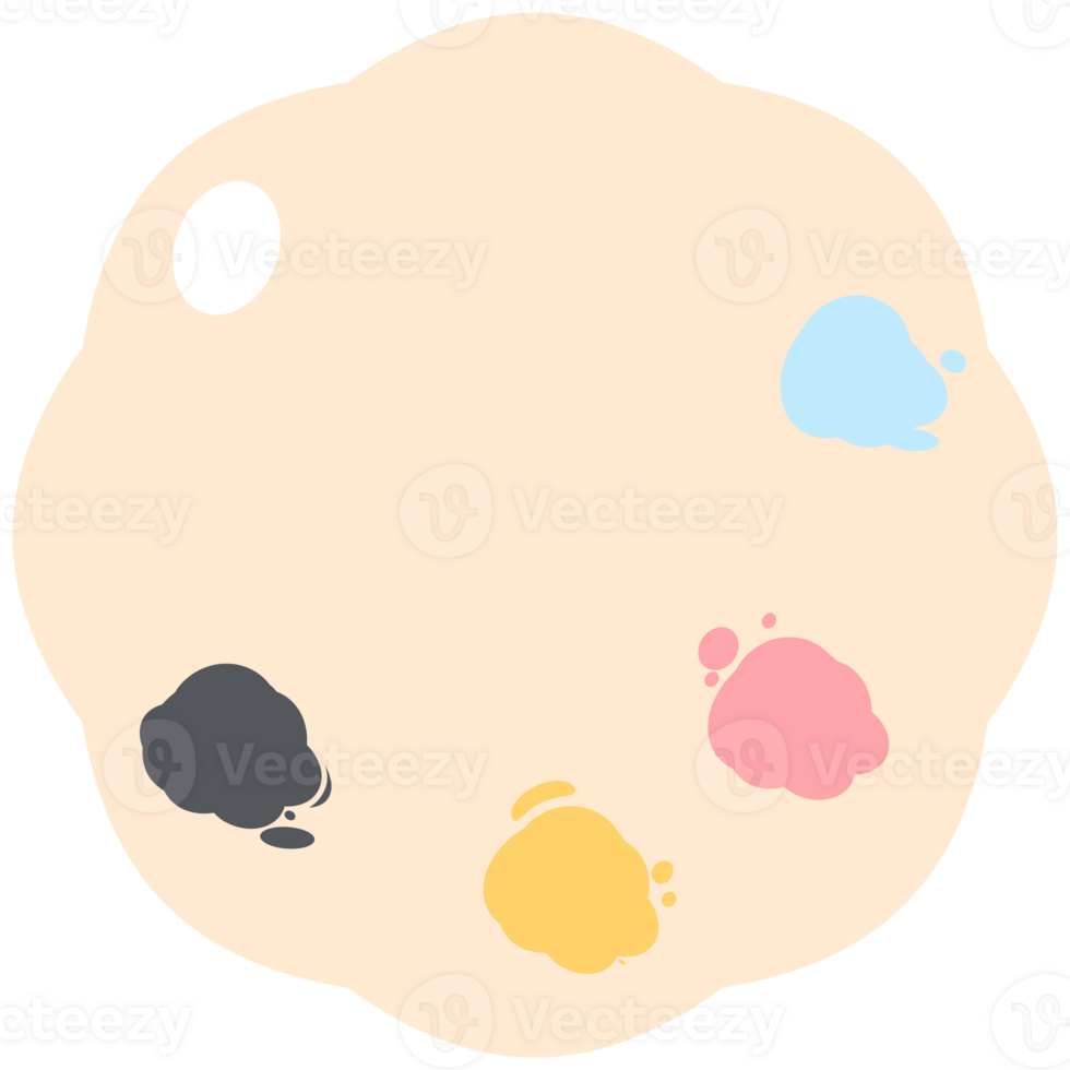 Color palette painting board basic shape png