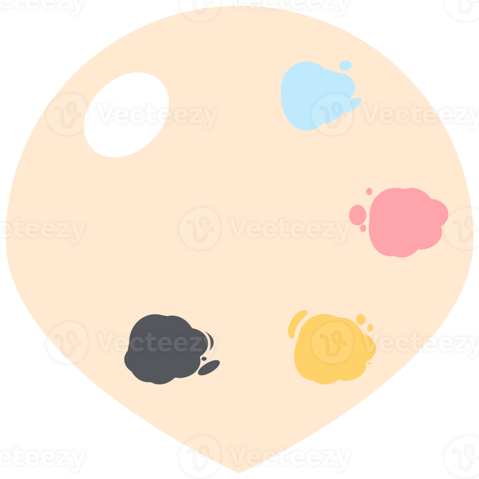Color palette painting board basic shape png