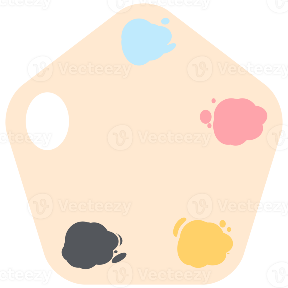 Color palette painting board basic shape png