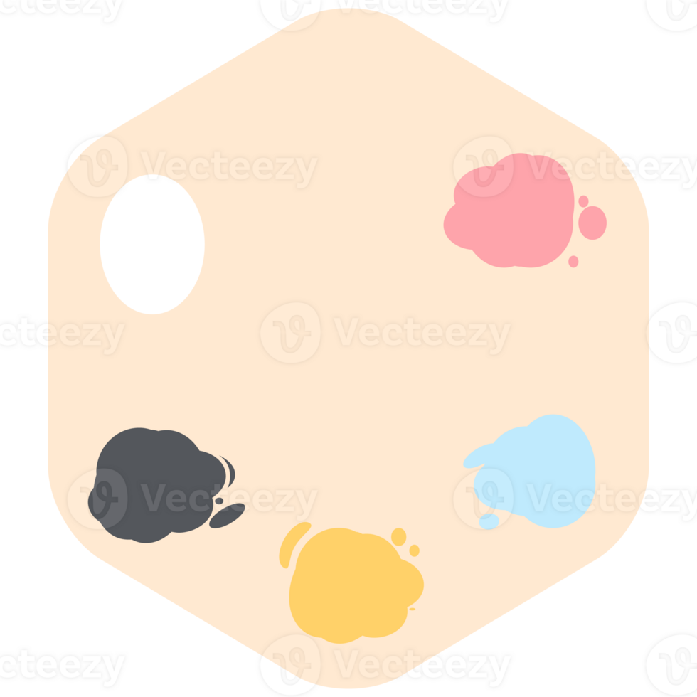 Color palette painting board basic shape png