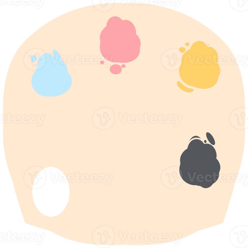 Color palette painting board basic shape png