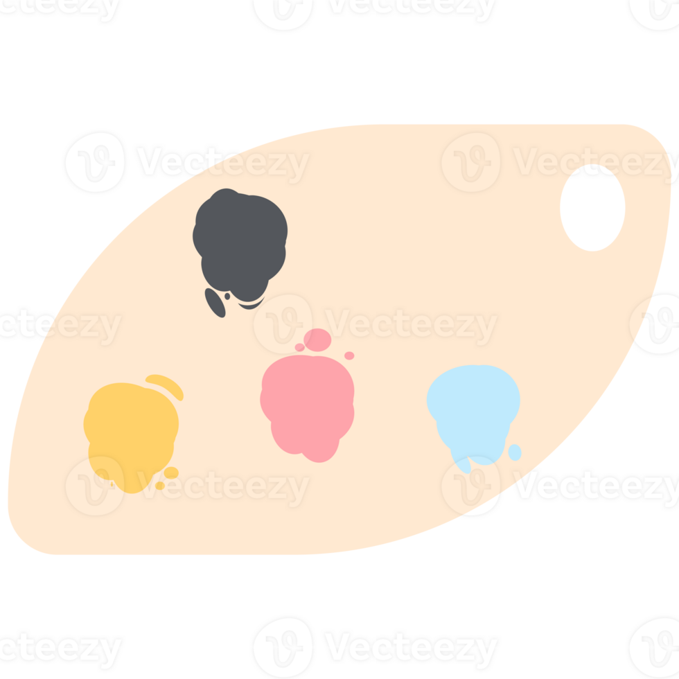 Color palette painting board basic shape png