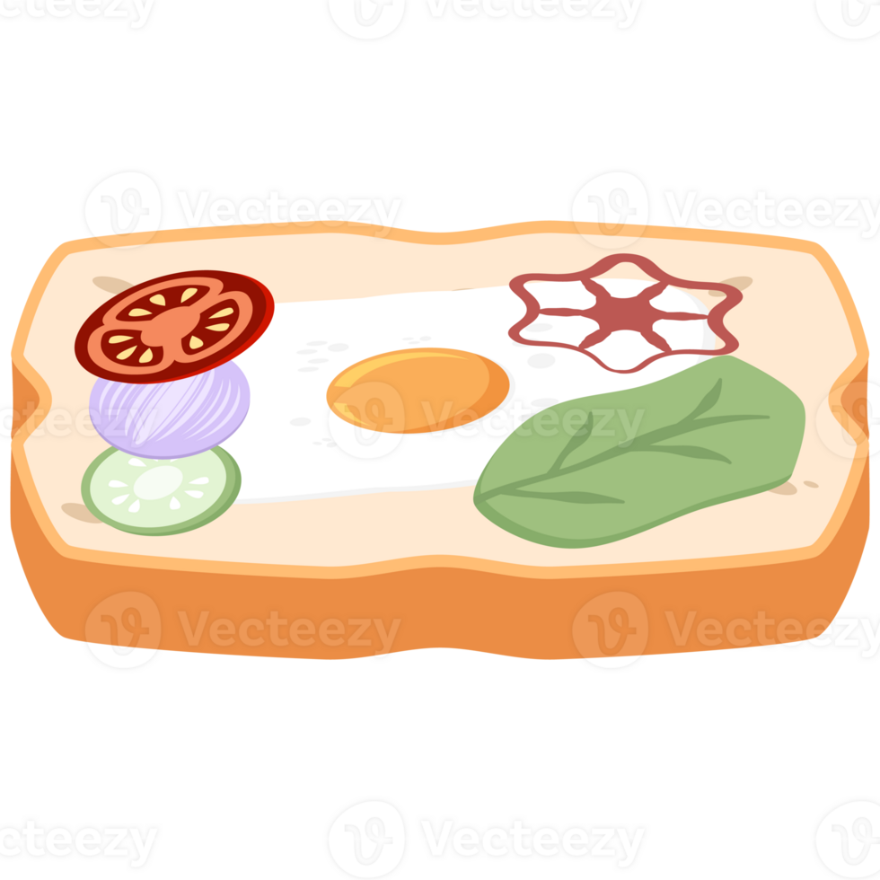 White Bread Slices With Fried Eggs Ready to Serve 27994214 PNG