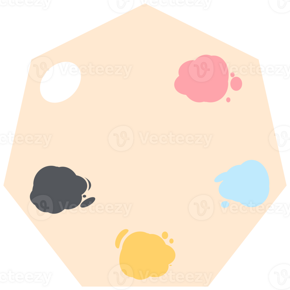 Color palette painting board basic shape png