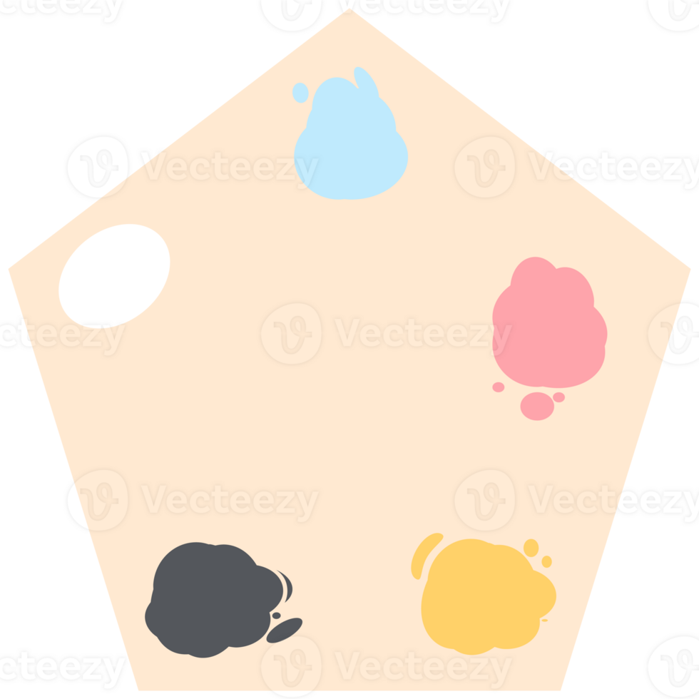Color palette painting board basic shape png