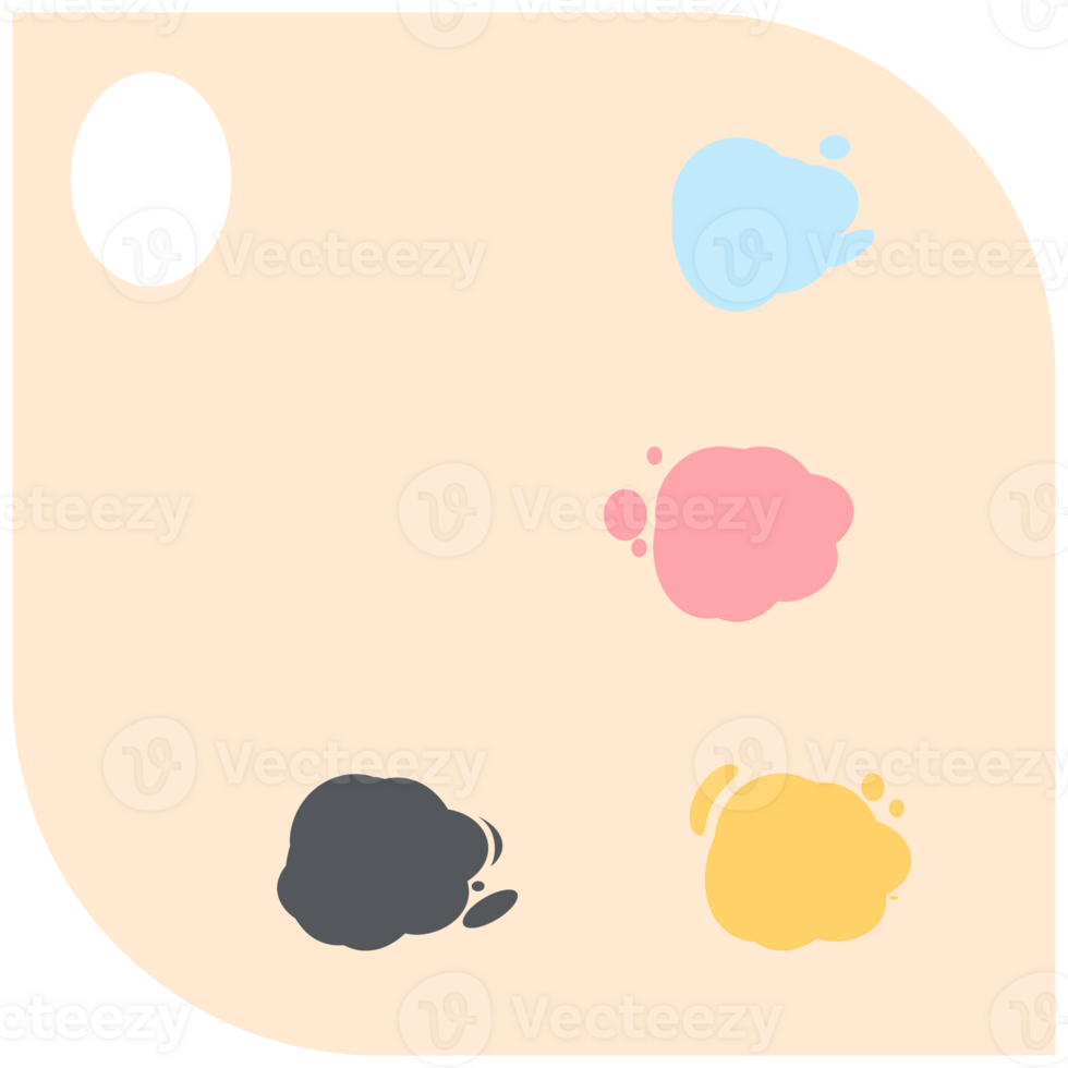 Color palette painting board basic shape png
