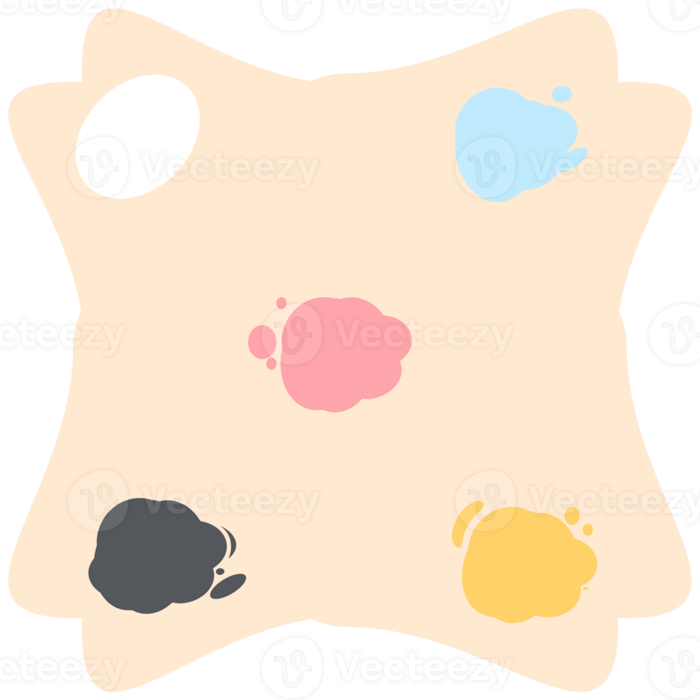 Color palette painting board basic shape png