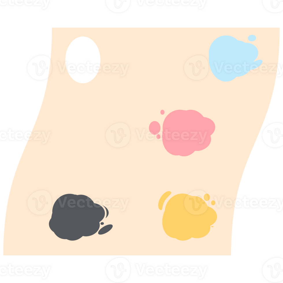 Color palette painting board basic shape png