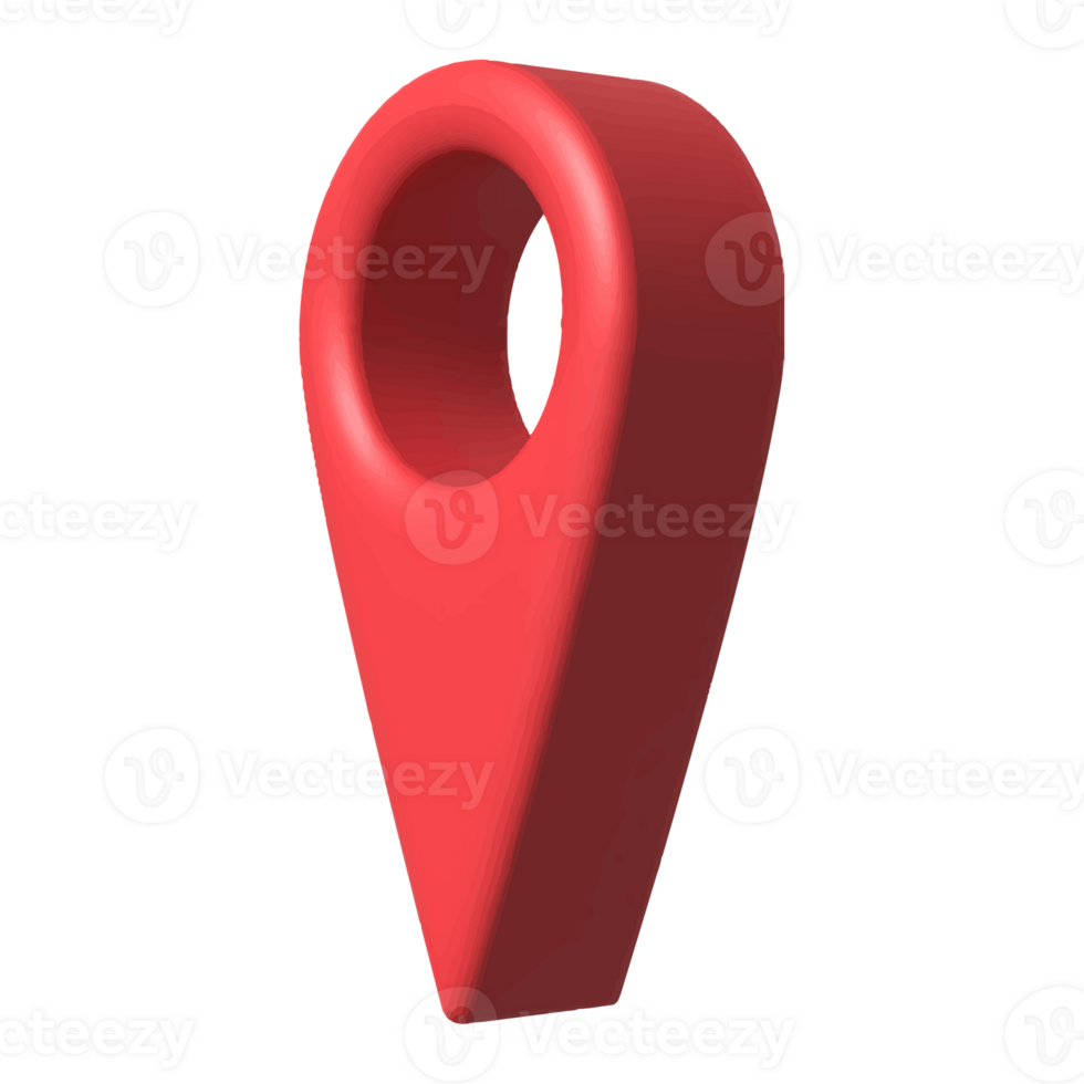 3D Pointer pin location symbol. Marker icon sign. checkpoint icon. png