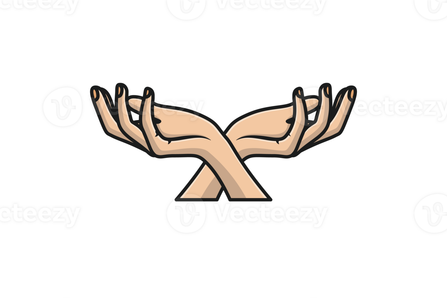 People Hands vector illustration. png