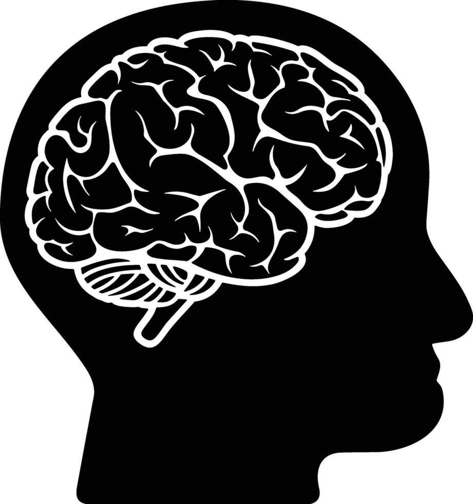 Brain idea symbol icon vector image. Illustration of the creative intelligence think design image. EPS 10