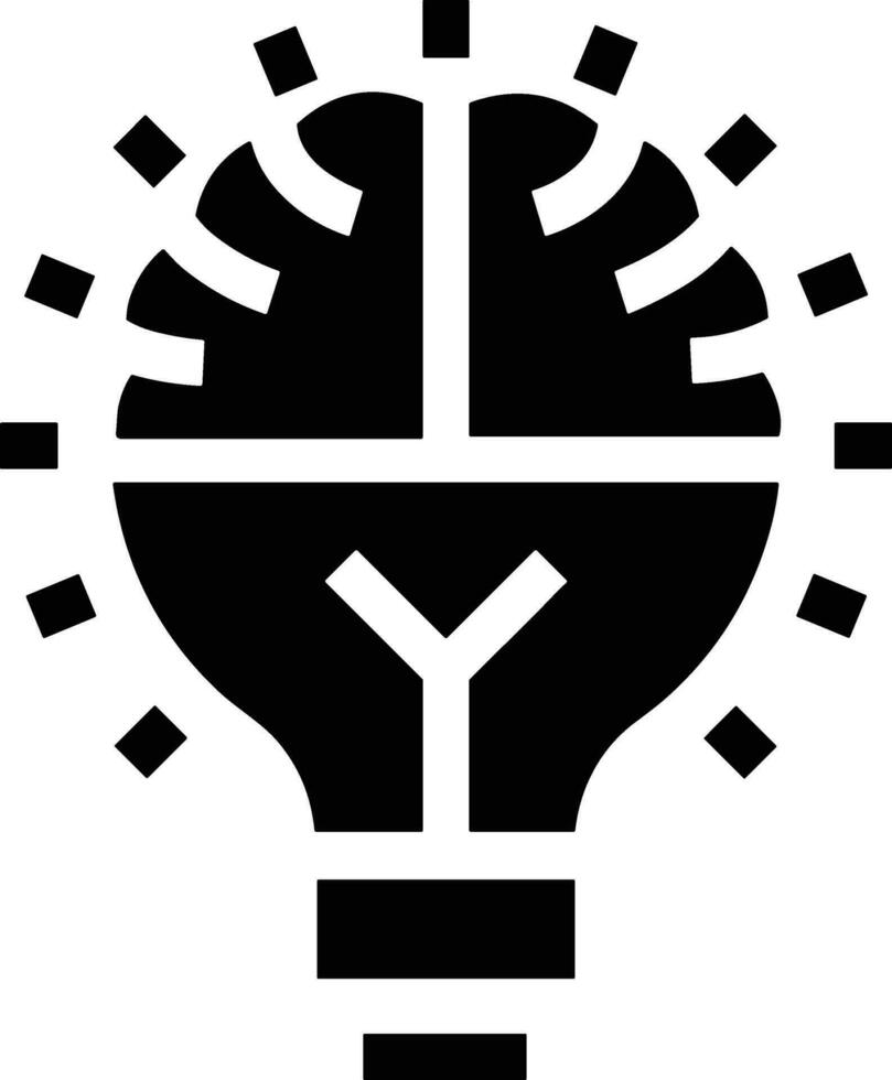 Brain idea symbol icon vector image. Illustration of the creative intelligence think design image. EPS 10