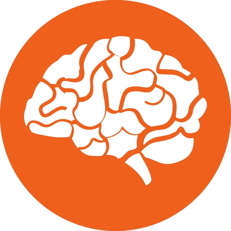 Brain idea symbol icon vector image. Illustration of the creative intelligence think design image. EPS 10