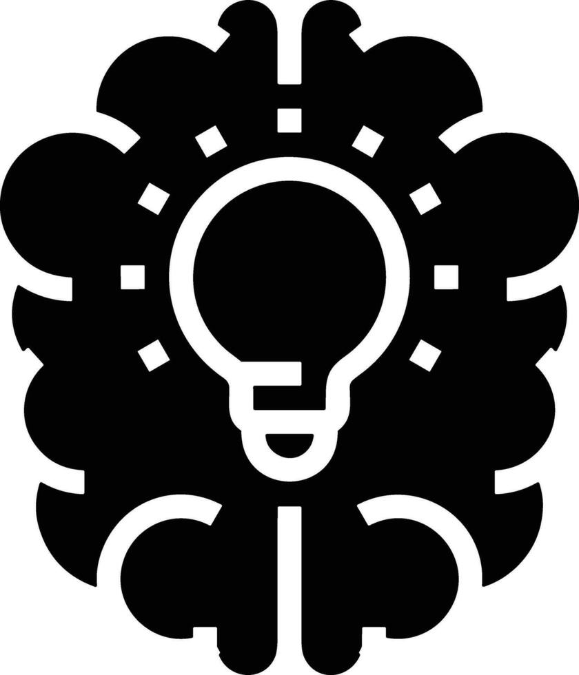 Brain idea symbol icon vector image. Illustration of the creative intelligence think design image. EPS 10