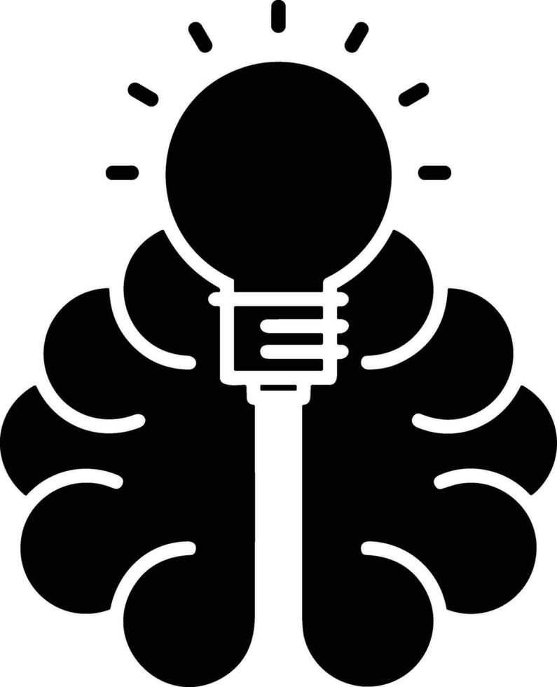 Brain idea symbol icon vector image. Illustration of the creative intelligence think design image. EPS 10