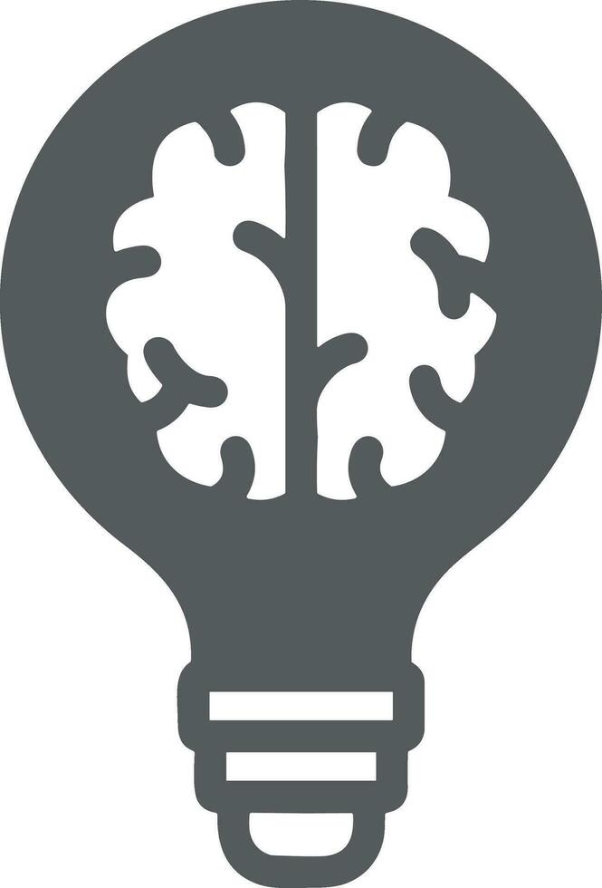 Brain idea symbol icon vector image. Illustration of the creative intelligence think design image. EPS 10