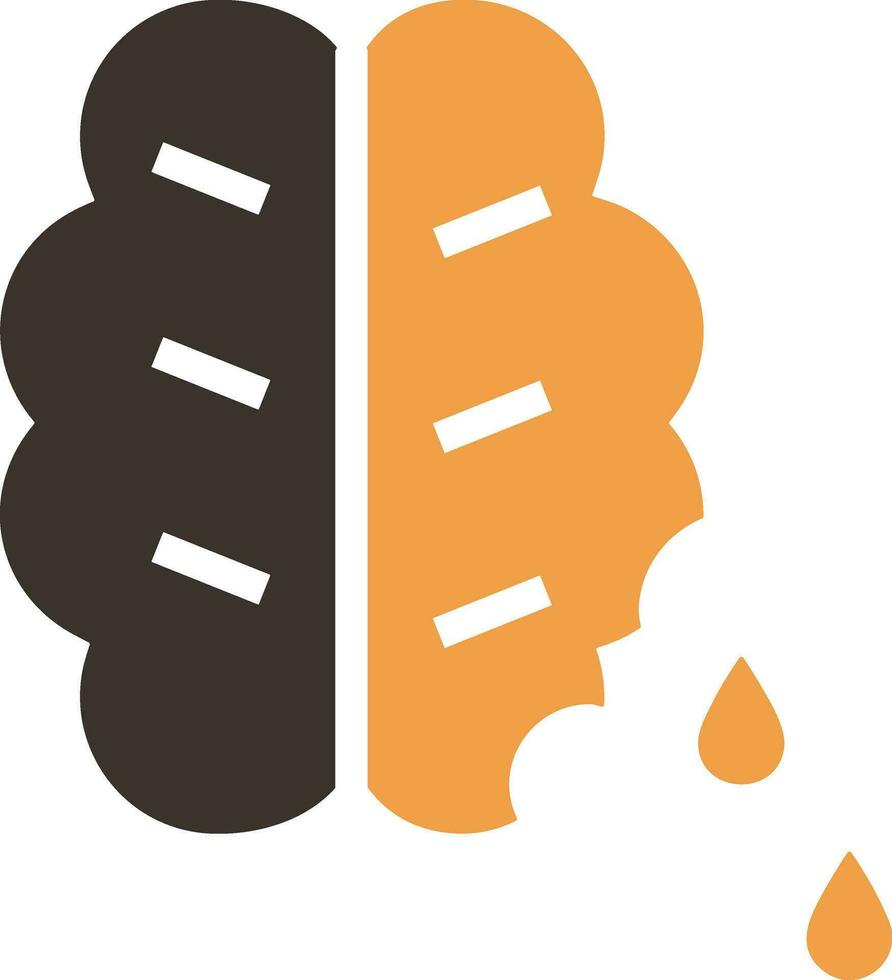 Brain idea symbol icon vector image. Illustration of the creative intelligence think design image. EPS 10