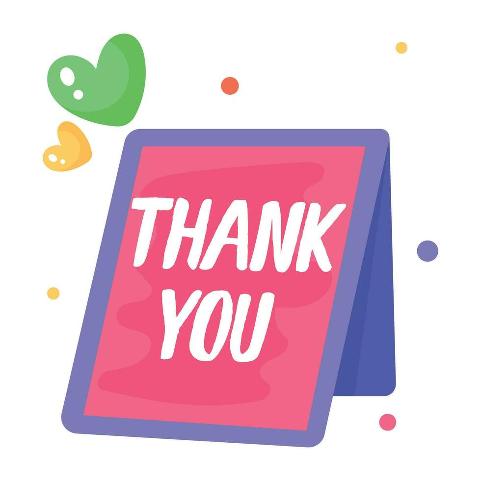 Trendy Gratitude Card vector