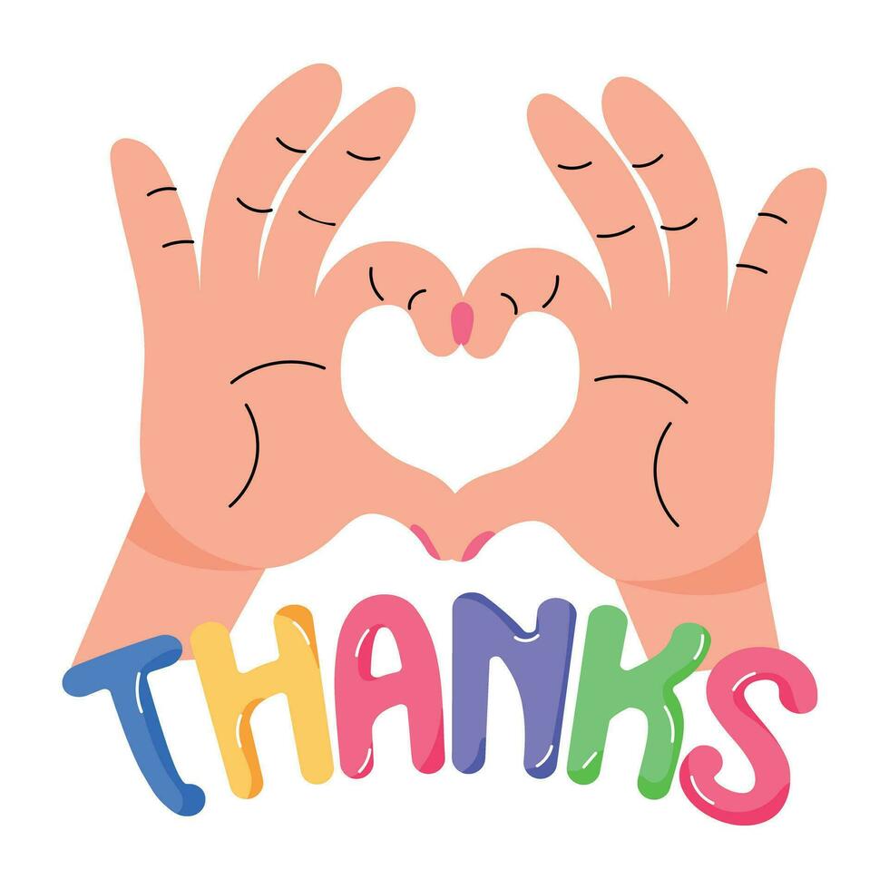 Trendy Heart Gesture vector