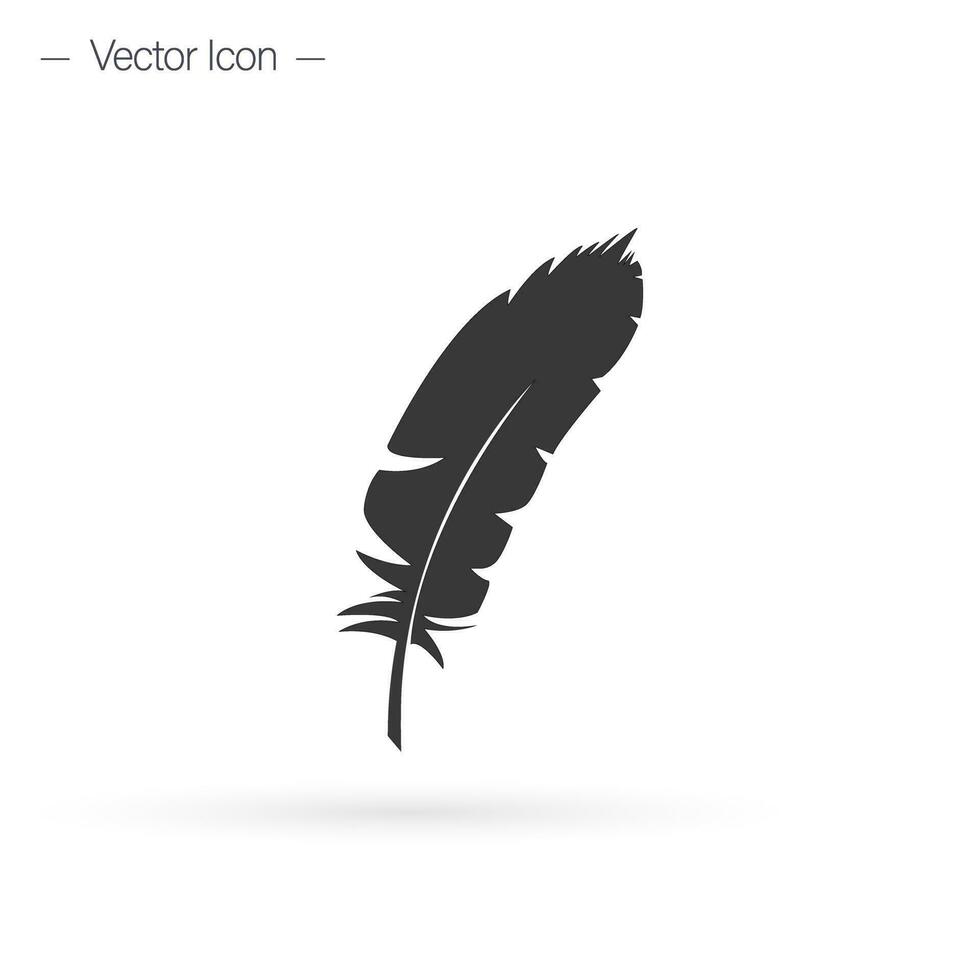 Quill Feather icon. Simple logo vector illustration for graphic and web design. Isolated vector illustration.