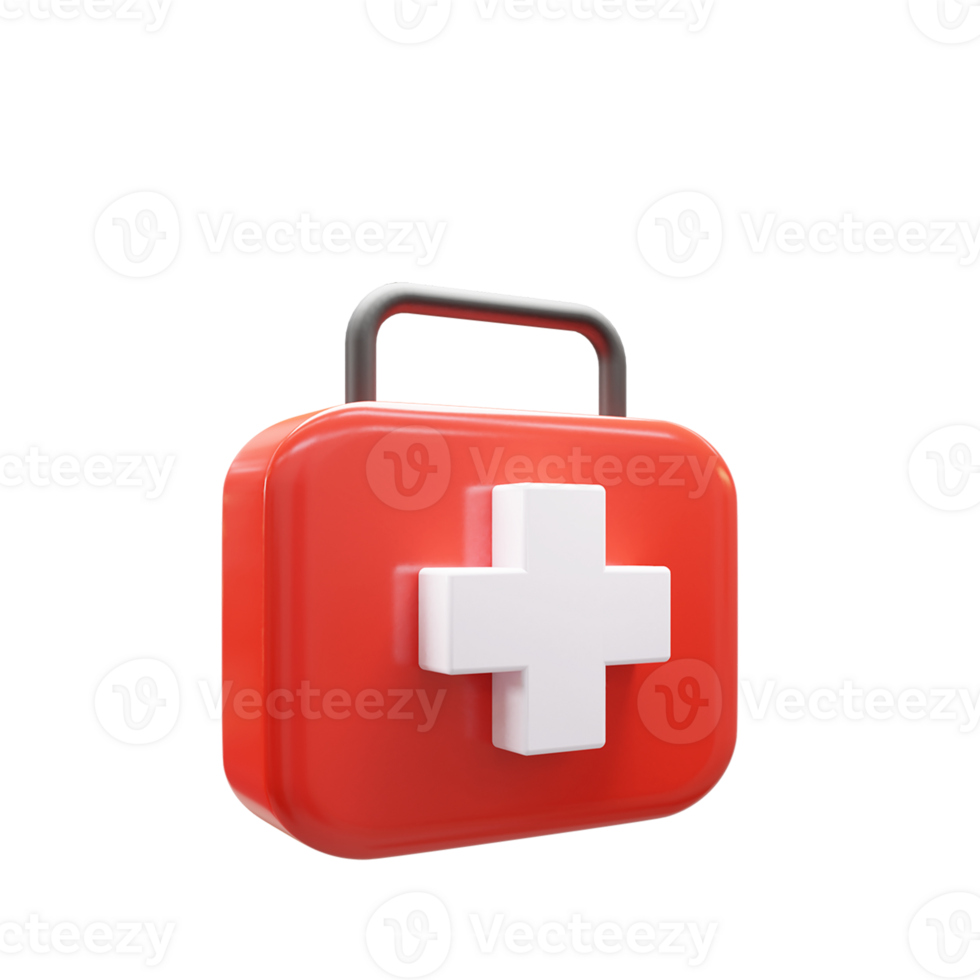 first aid bag 3d ui icon hospital bag png