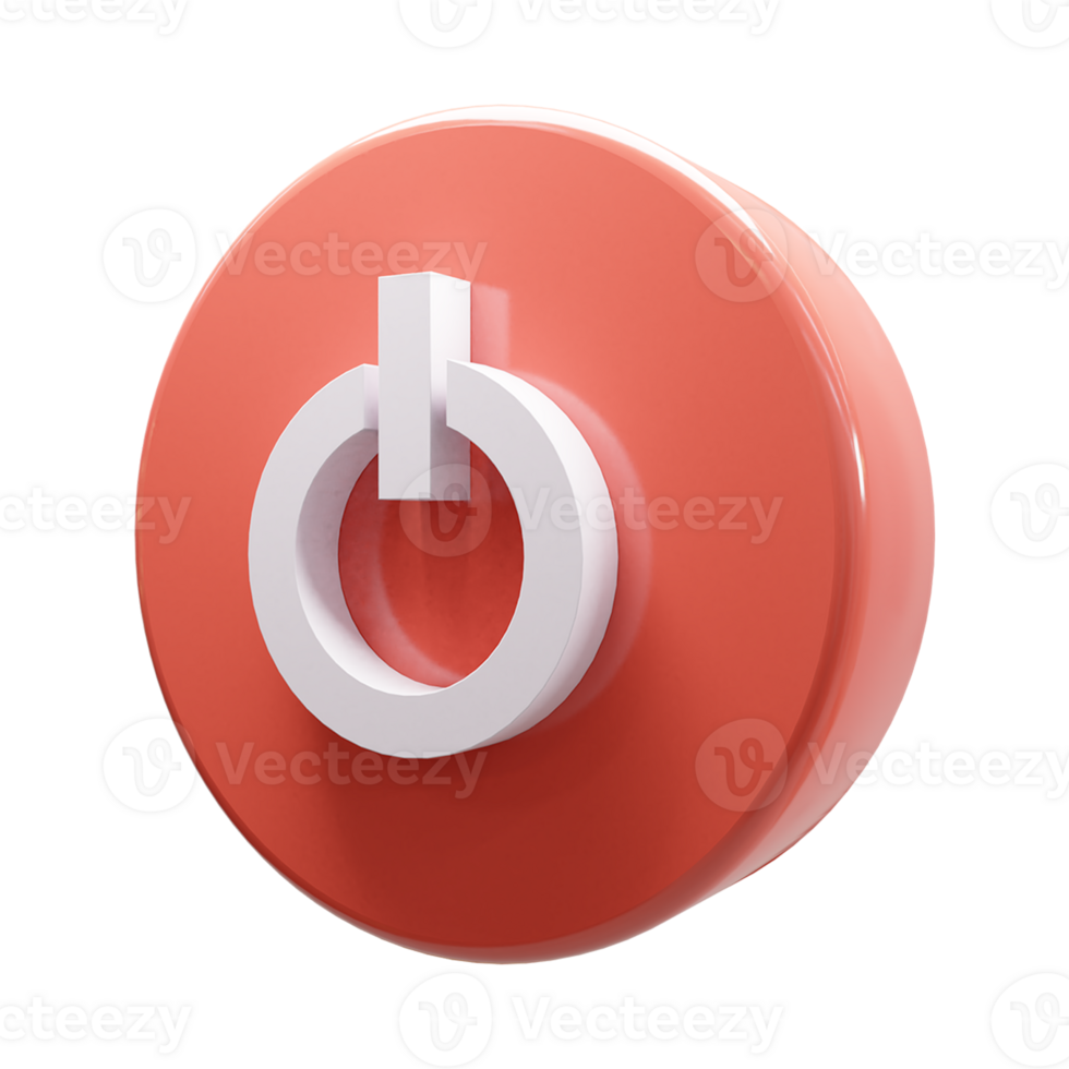 power off 3d ui icon png