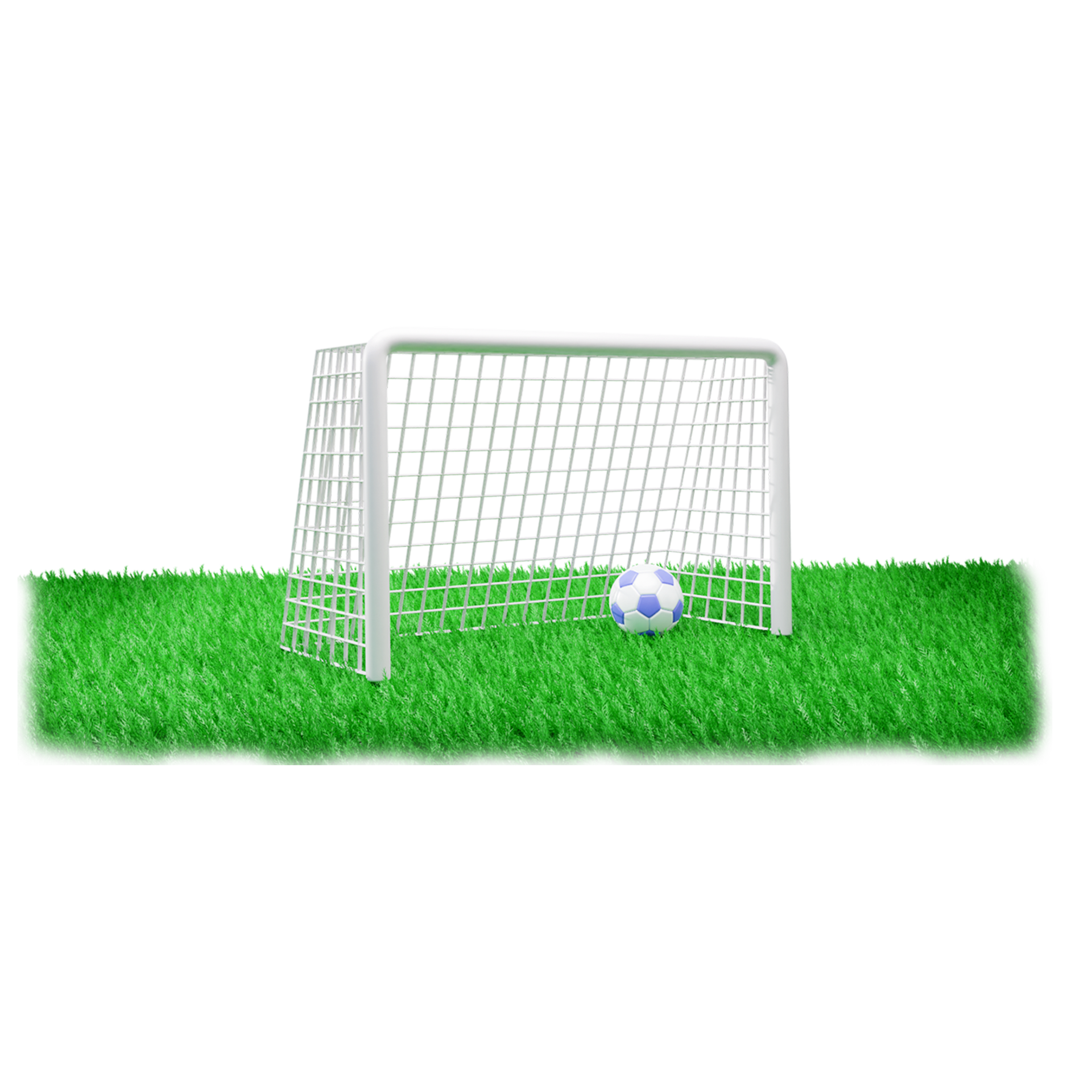 3d goalpost with football field or 3d football field with goalpost and