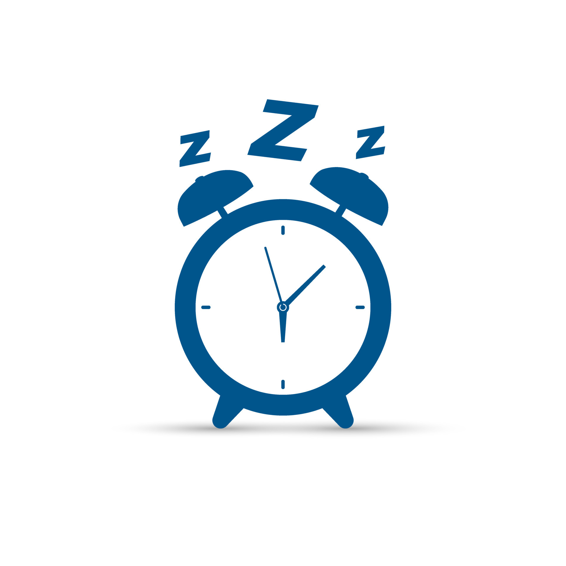 Alarm clock, bedtime symbol. Clock Sleep Icon. Vector illustration