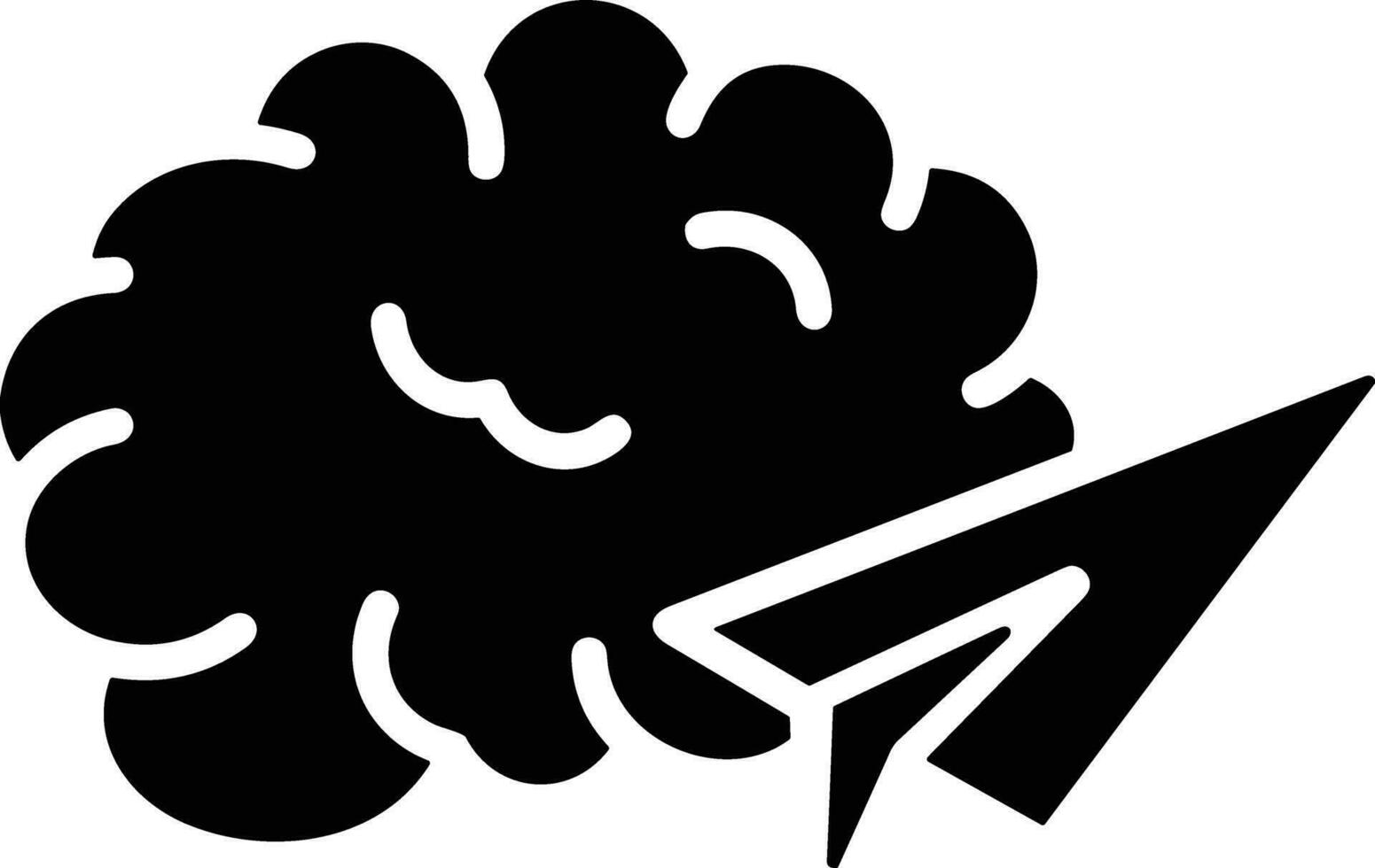 Brain idea symbol icon vector image. Illustration of the creative intelligence think design image. EPS 10