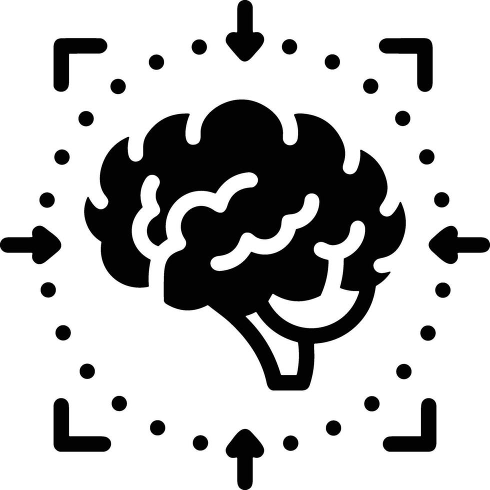 Brain idea symbol icon vector image. Illustration of the creative intelligence think design image. EPS 10
