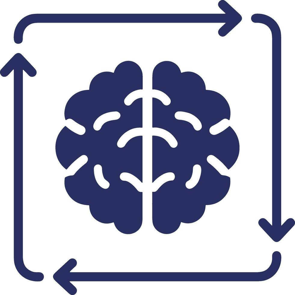 Brain idea symbol icon vector image. Illustration of the creative intelligence think design image. EPS 10