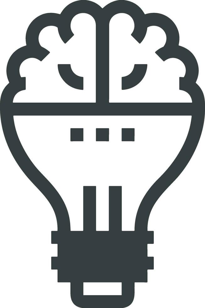 Brain idea symbol icon vector image. Illustration of the creative intelligence think design image. EPS 10