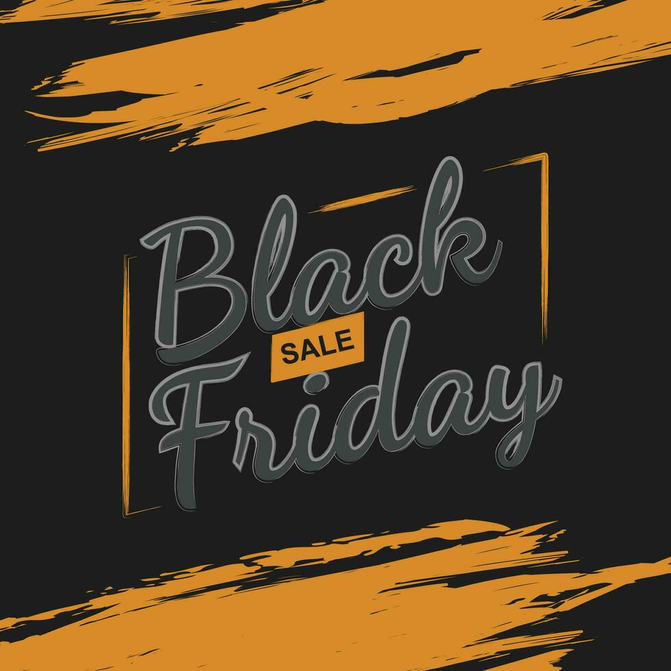 Black friday background. Design with brush style. vector