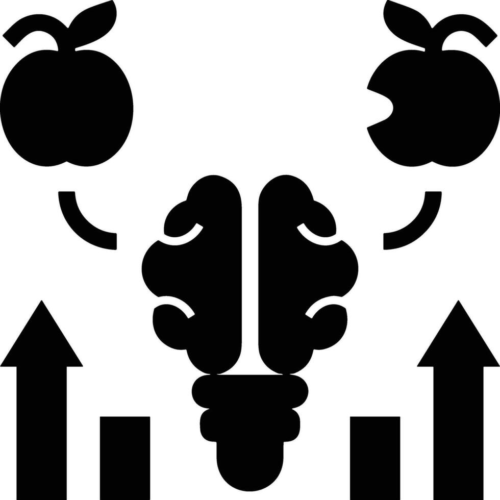 Brain idea symbol icon vector image. Illustration of the creative intelligence think design image. EPS 10