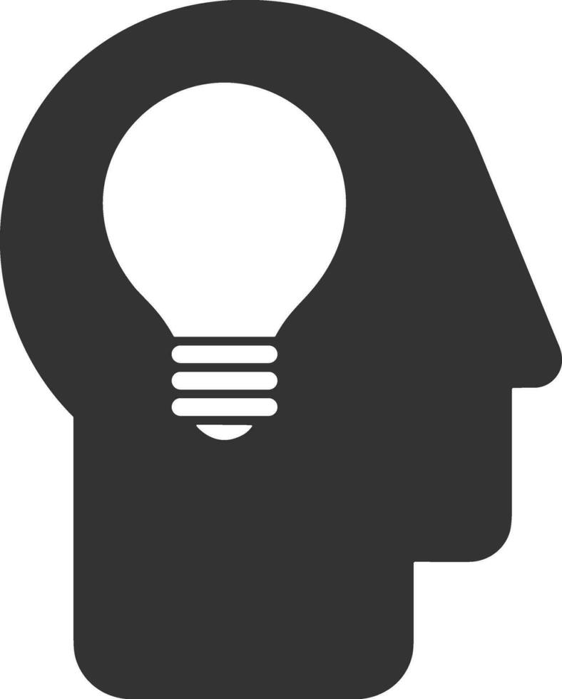 Brain idea symbol icon vector image. Illustration of the creative intelligence think design image