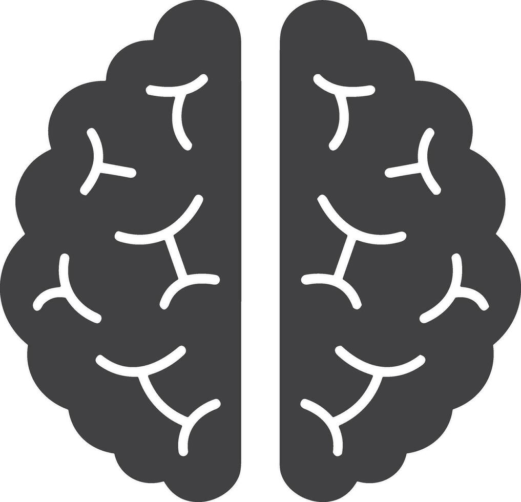 Brain idea symbol icon vector image. Illustration of the creative intelligence think design image