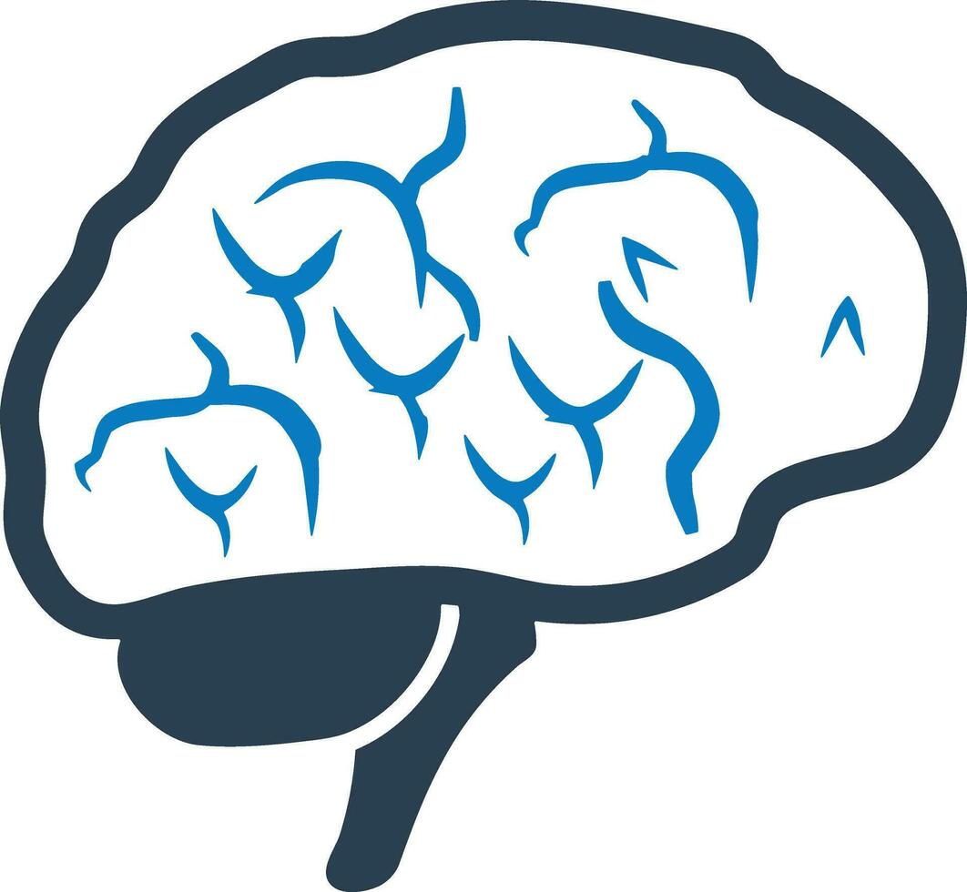 Brain idea symbol icon vector image. Illustration of the creative intelligence think design image