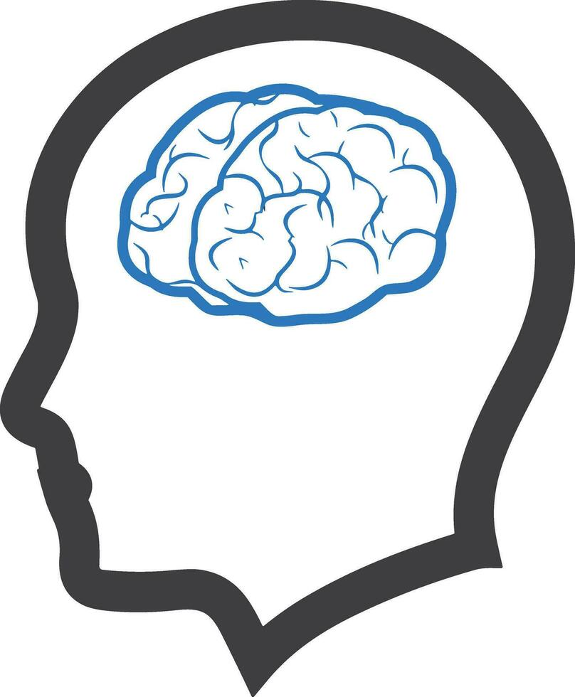 Brain idea symbol icon vector image. Illustration of the creative intelligence think design image