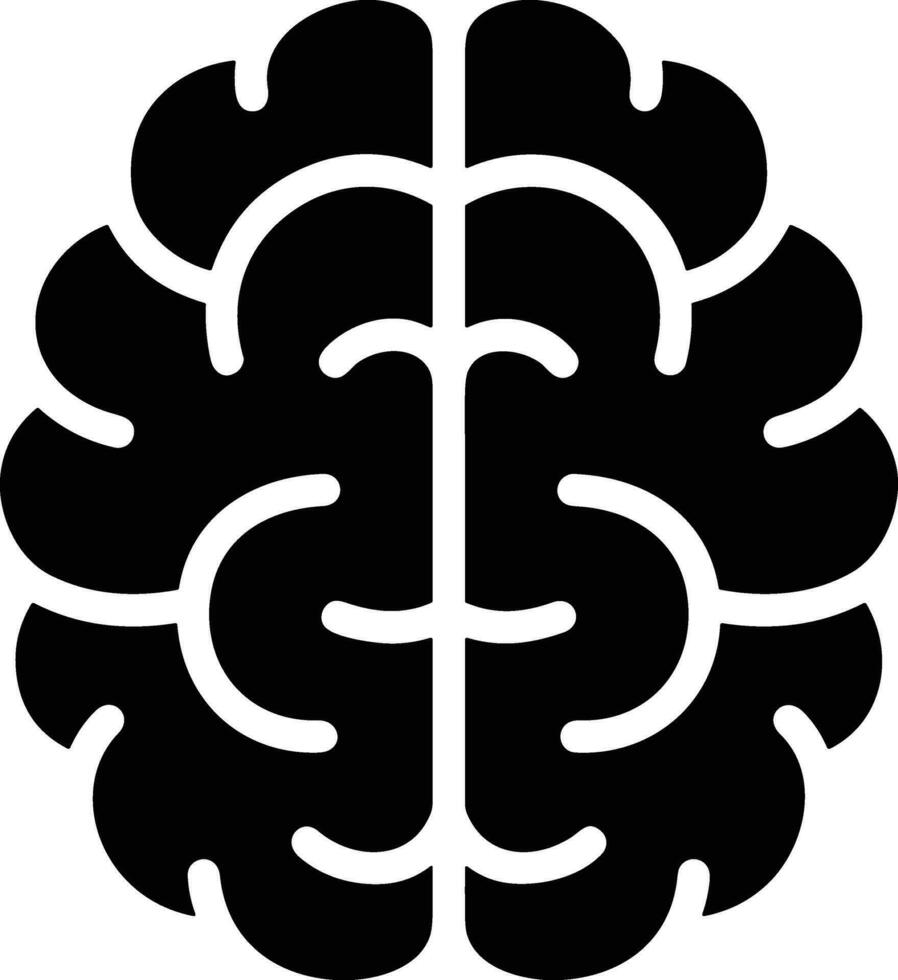 Brain idea symbol icon vector image. Illustration of the creative intelligence think design image
