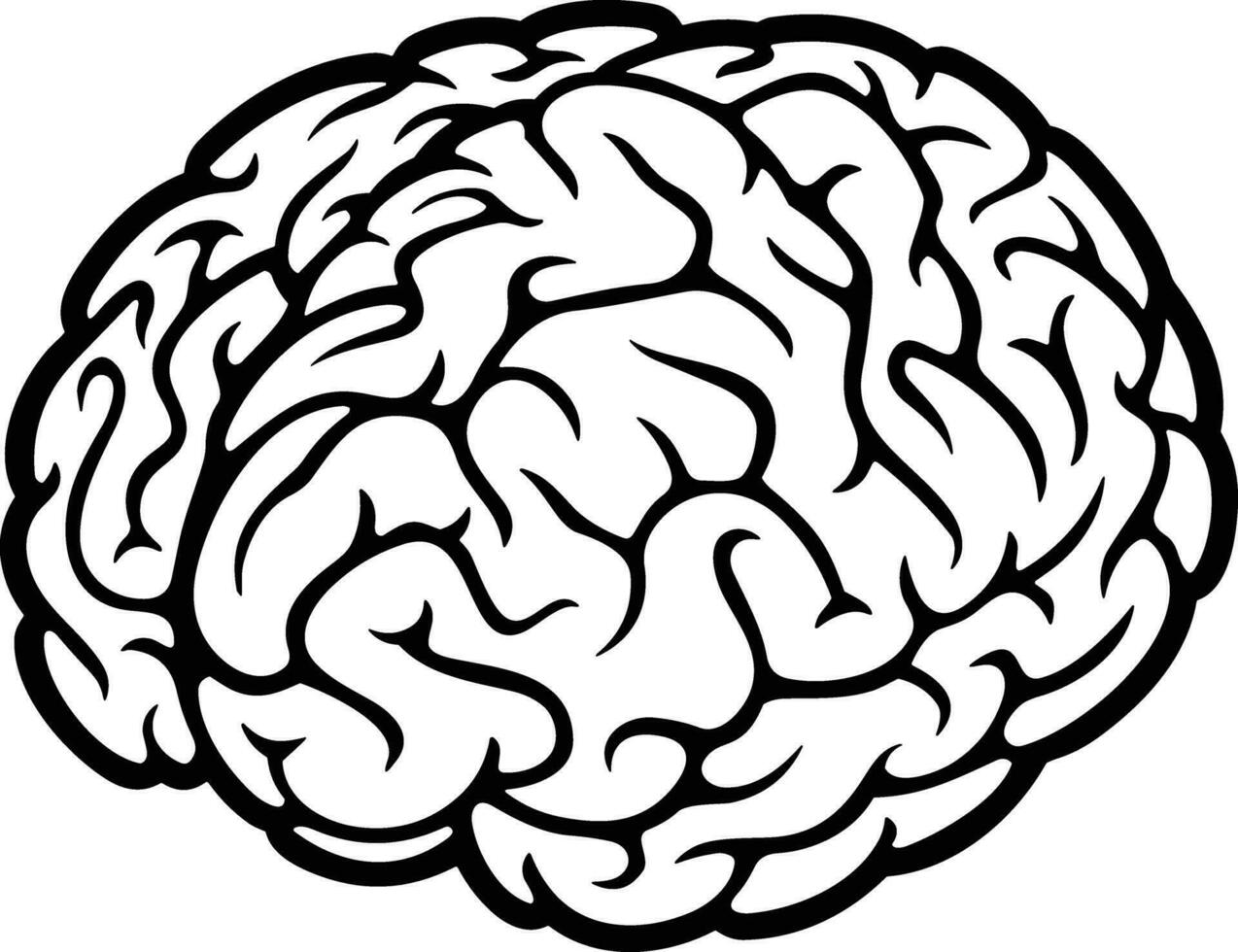 Brain idea symbol icon vector image. Illustration of the creative intelligence think design image