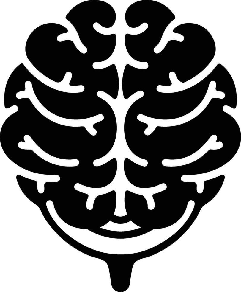 Brain idea symbol icon vector image. Illustration of the creative intelligence think design image