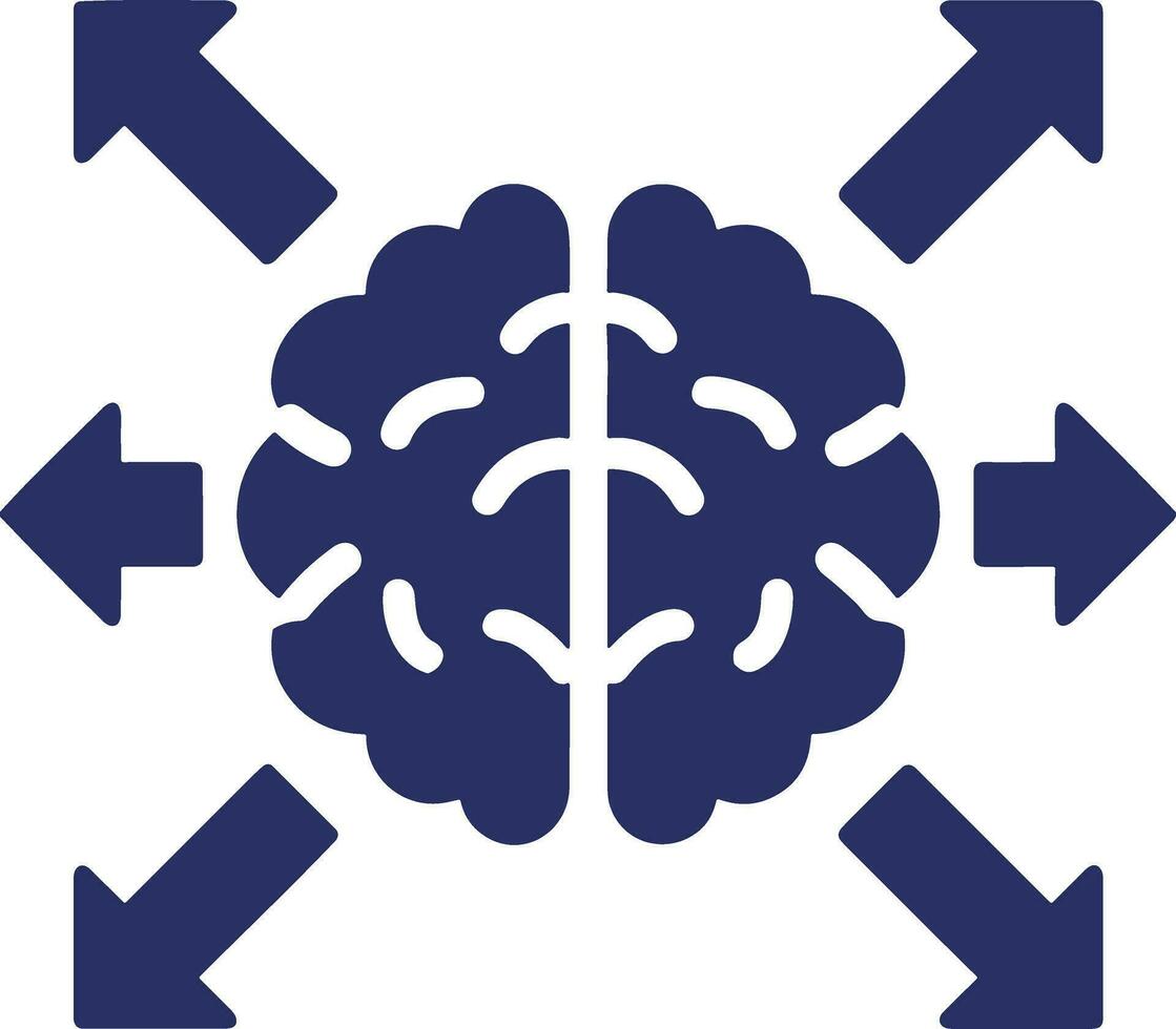 Brain idea symbol icon vector image. Illustration of the creative intelligence think design image
