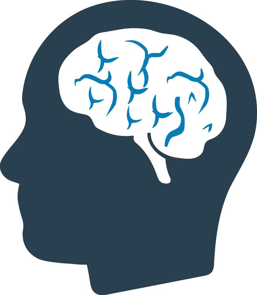 Brain idea symbol icon vector image. Illustration of the creative intelligence think design image