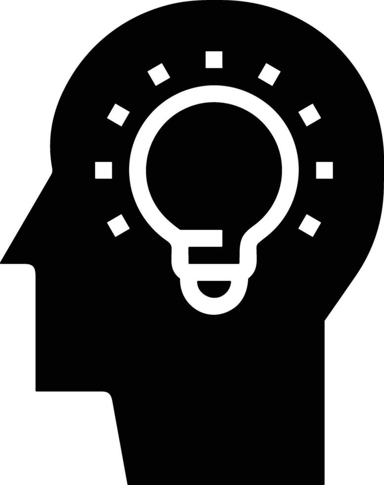 Brain idea symbol icon vector image. Illustration of the creative intelligence think design image