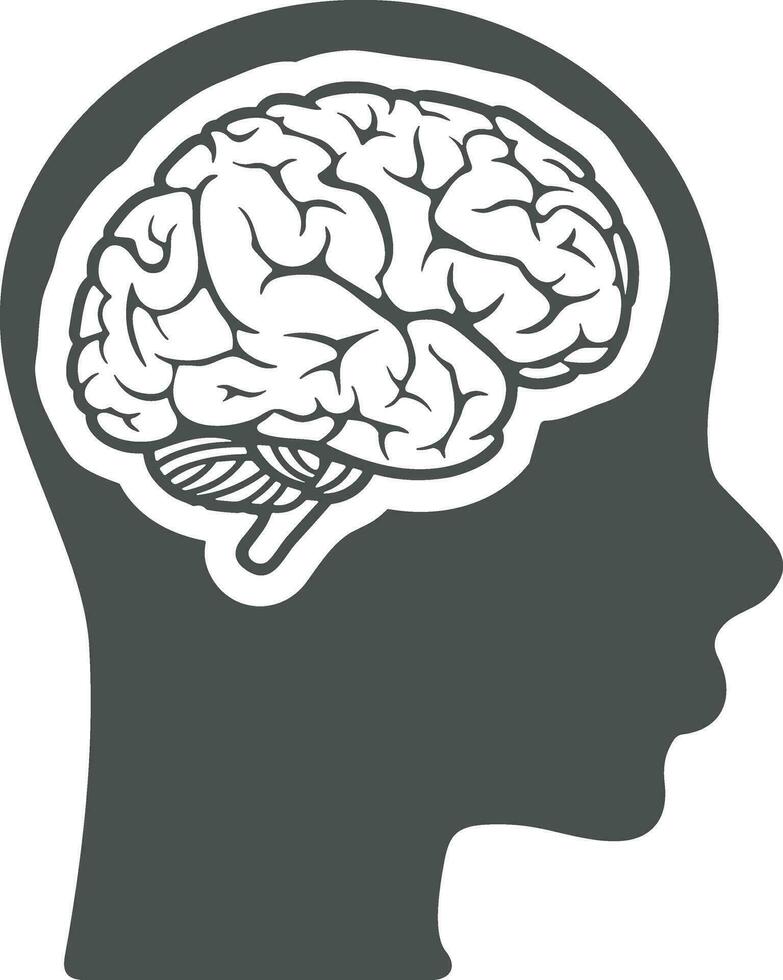 Brain idea symbol icon vector image. Illustration of the creative intelligence think design image