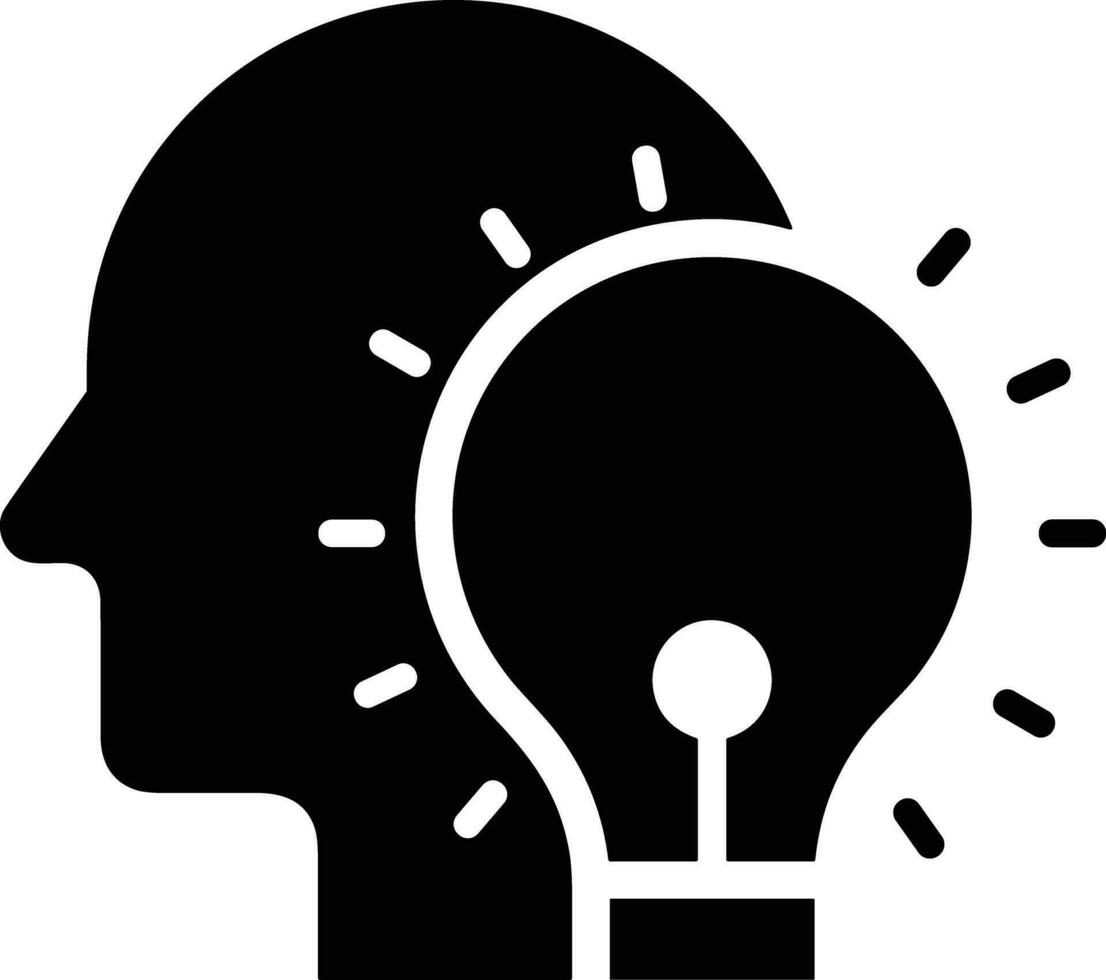 Brain idea symbol icon vector image. Illustration of the creative intelligence think design image