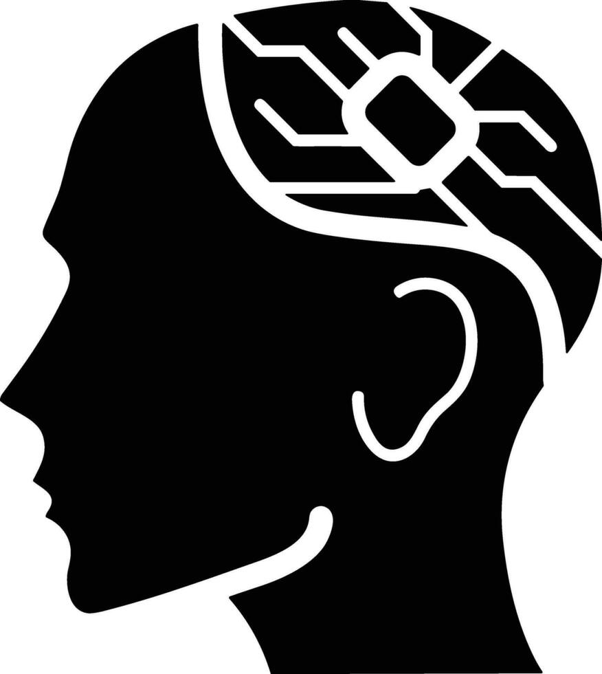 Brain idea symbol icon vector image. Illustration of the creative intelligence think design image