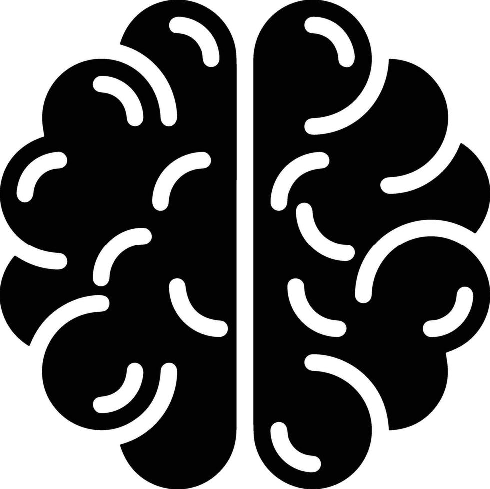 Brain idea symbol icon vector image. Illustration of the creative intelligence think design image