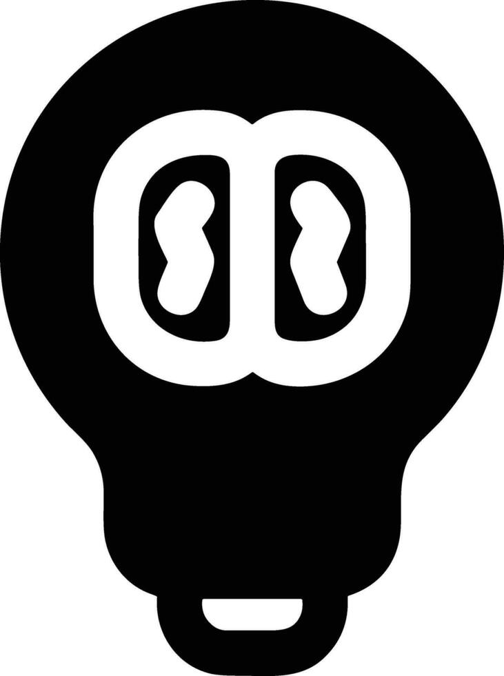 Brain idea symbol icon vector image. Illustration of the creative intelligence think design image
