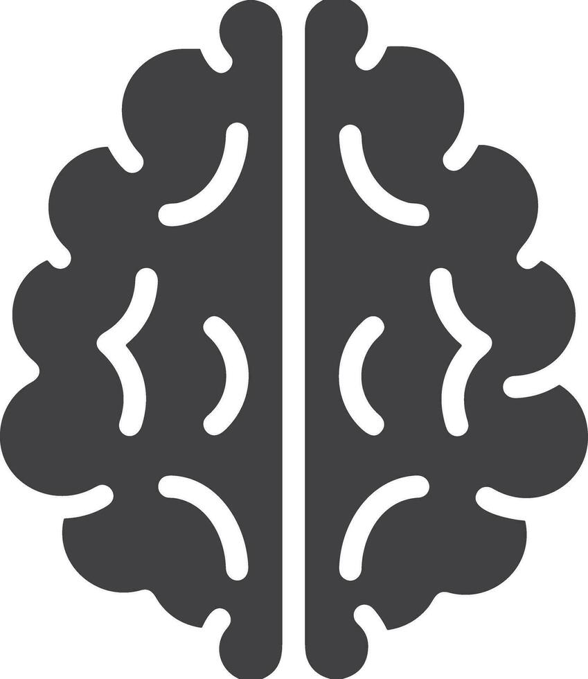 Brain idea symbol icon vector image. Illustration of the creative intelligence think design image